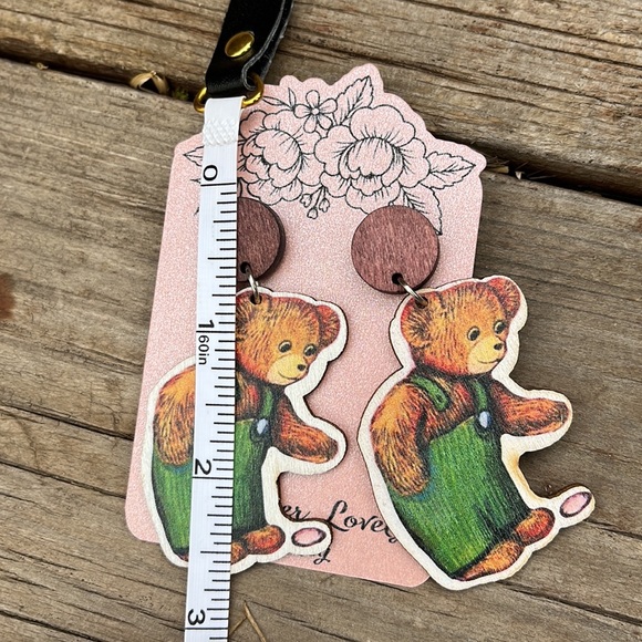 Don Freeman “ Corduroy” Book Character Earrings/ Teacher Earrings - Picture 7 of 9